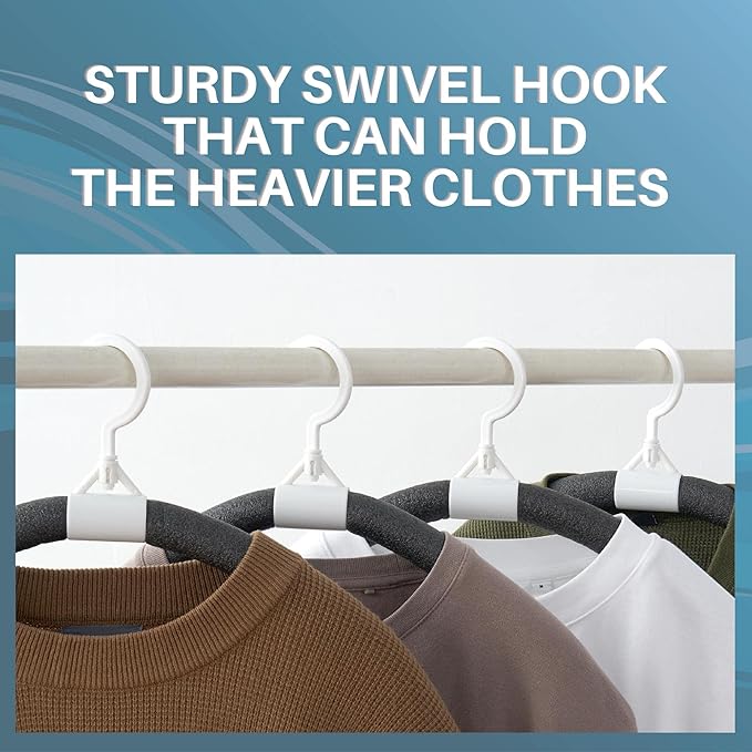 Displays By Jack No Shoulder Bumps Sweater Coat Hangers Padded No Slip Clothes Hanger Flexible Bendable for Bump Free Clothing Adjustable Versatile, Width 18" (Multi-Color, 4)