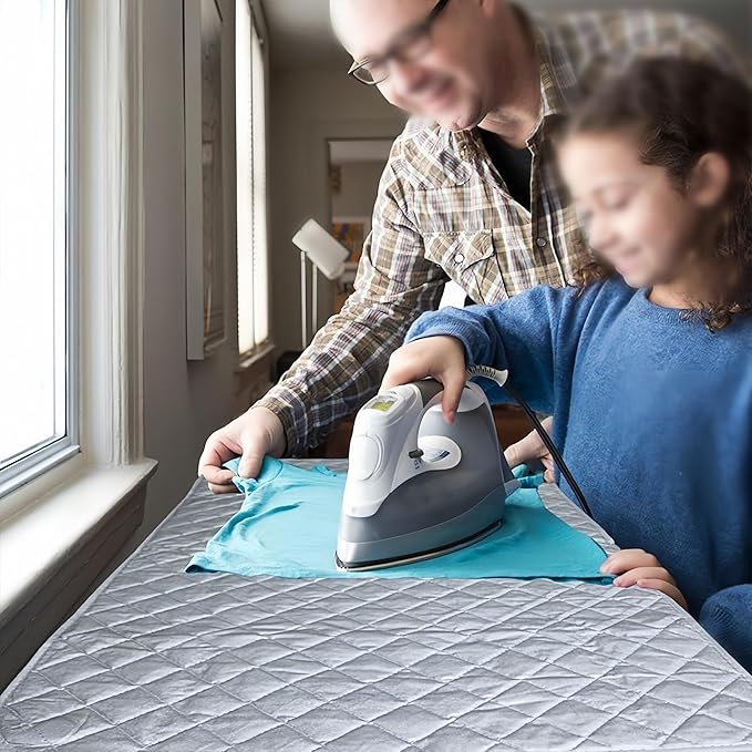 Zerodis Ironing Mat, Magnetic Mat Laundry Pad, Portable Foldable Anti‑Slip Ironing Blanket for Washer,Dryer,Table Top,Countertop