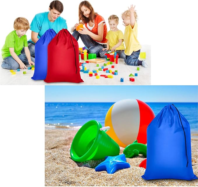 Shappy 6 Pcs Heavy Duty Large Laundry Bags Travel Nylon Laundry Bag with Drawstring 30 x 40, 24 x 36 inch, 22 x 28 inch Machine Washable Dirty Clothes Organizer Easy Fit a Hamper Basket