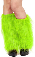 Zando Furry Faux Fur Leg Warmers for Women - Soft Fluffy Legwarmer Winter Boot Cuffs Covers for Daily Halloween Santa Costume