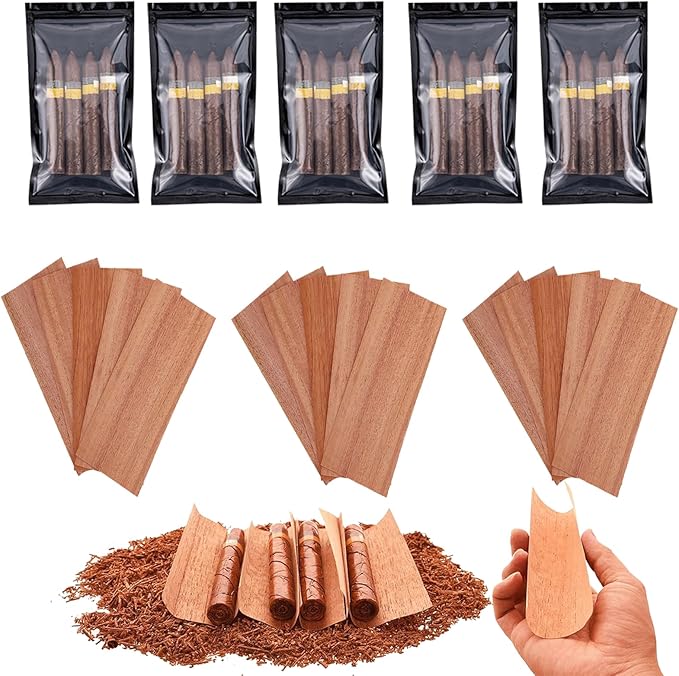 15 Spanish Cedar Wood Sheets + 5 Cigar Humidor Bags Humidor Dividers & Aroma Enhancer Fits Jars, Tubes, Boxes | Cigar Accessories Kit