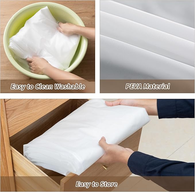 Clothes Rack Cover HLC 52" Garment Rack Cover Large PEVA Translucent Clothing Dustproof/Waterproof Cover With 2 Durable Zipper Protector for Suits, Coats, Sweaters, Shirts (Not Including Frame）