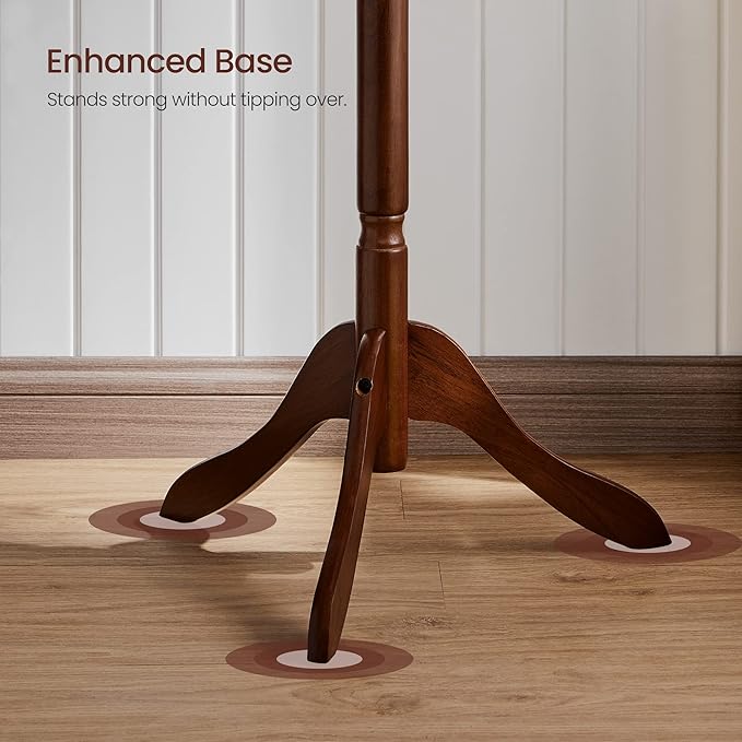 VASAGLE Shoe Rack Bundle with Coat Stand, 5-Tier Shoe Storage Shelves, Coat Tree with 10 Hooks for Hats, Bags, for Entryway, Hallway, Rustic Brown, Black and Dark Walnut ULBS038B01 and URCR03WN