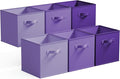 GRANNY SAYS 11 Inch Cube Storage Bins, 6 Pack Cube Storage Organizer with Handles, Storage Cubes for Shelves, Closet, Shelf Oganizer Bins, Purple Gradient