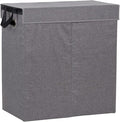 Household Essentials Collapsible Laundry Sorter with Lid, Gray