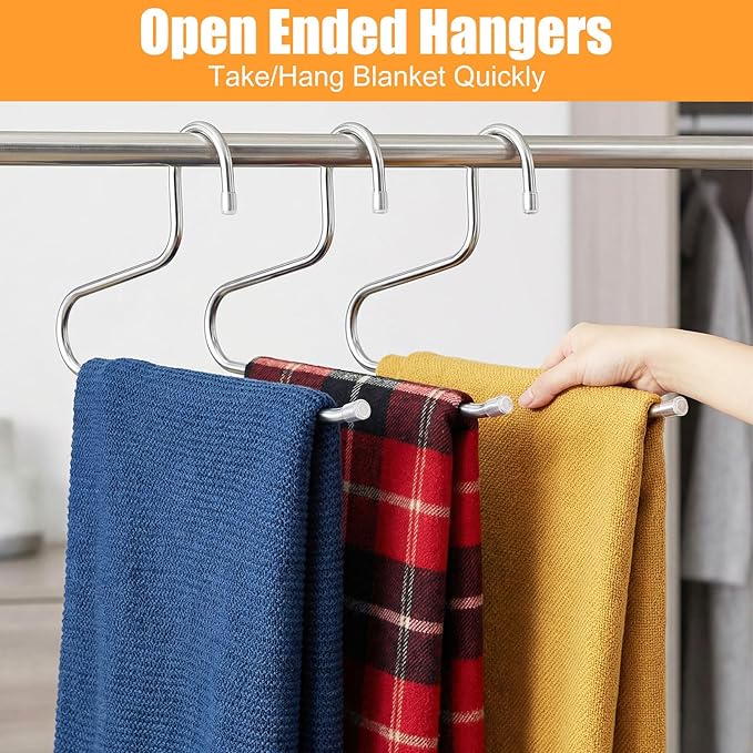 15 Pcs Extended Large Hangers, 14.2 Inch Quilt Hanger Heavy Duty Hangers for Quilts, Comforters, Table Cloths, Pants, Bedding, Drapery, Rugs
