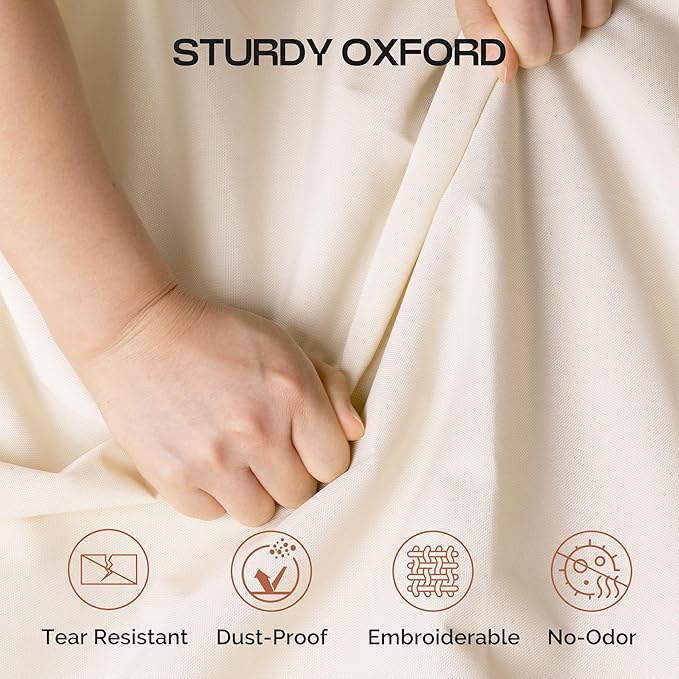 MISSLO 60" Foldable Garment Bags for Travel for Women Dress Bags for Gowns Long Hanging Bag for Closet Storage Dress Protector Bag for Gowns, Suits, Coats, Beige