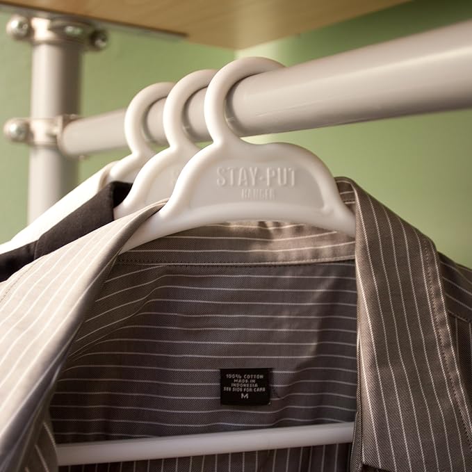 Tri-Lynx 1200W Lynx Stay-Put Hanger (6 pack), White