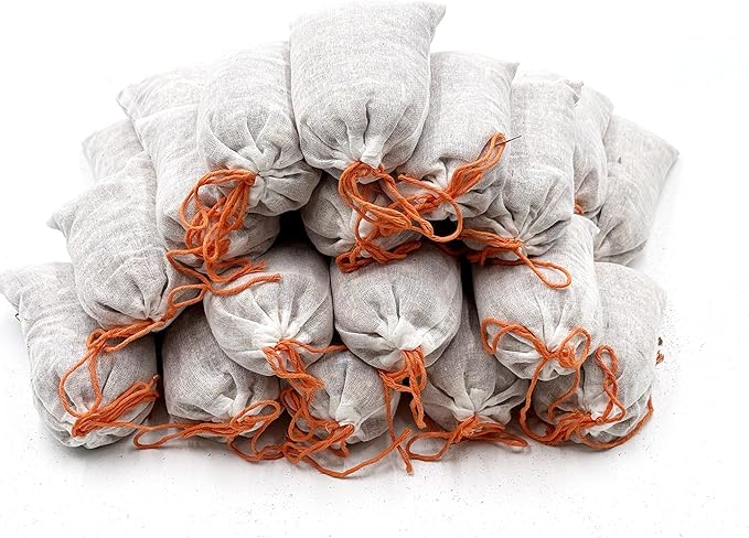 Cheardia 24 Pack Cedar Sachets Bags, 4.3In Red Cedar Chips Sachets for Closets and Drawers Storage, Fresh Scents, Home Fragrance Sachet for Shoes Clothes