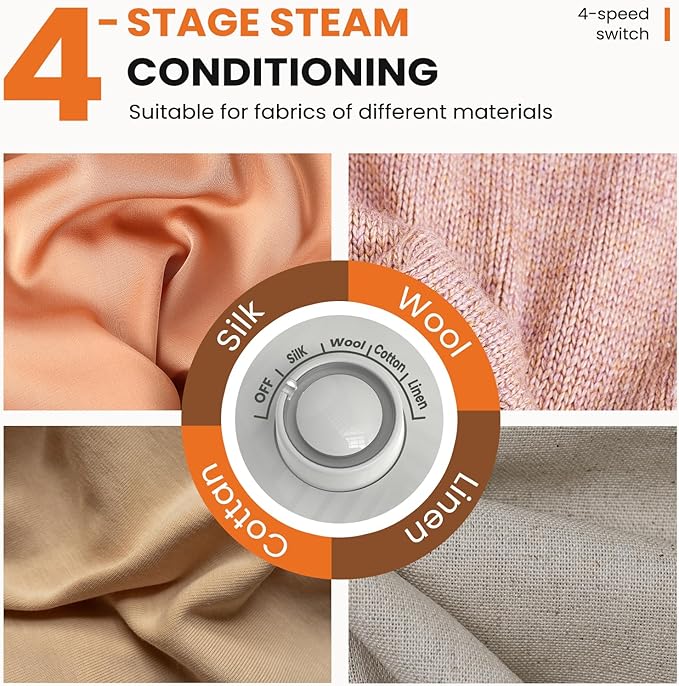 Sweetcrispy Garment Steamer for Clothes Standing, 1500W Powerful Clothes Steamer Standing with Wheels, 1.7L Water Tank for 55 Min Continuous Steaming, Professional Wrinkle Remover Heats in 45 Seconds