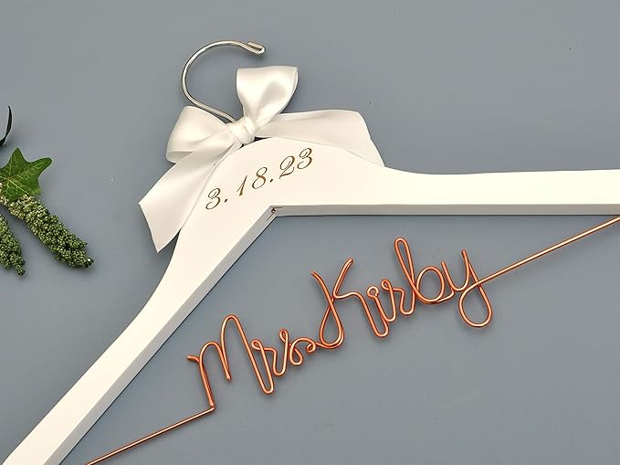 Personalized Bridal Dress Hangers | Bride & Wedding & Bridesmaid Gifts, Mr & Mrs Custom Hangars, Graduation Keepsakes | Doctor/Phd & Professional Career Hangers