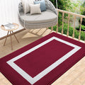 OLANLY Indoor Door Mat, 40x32, Non-Slip Absorbent Resist Dirt Entrance Mat, Washable Low-Profile Inside Entry Doormats for Entryway, Red