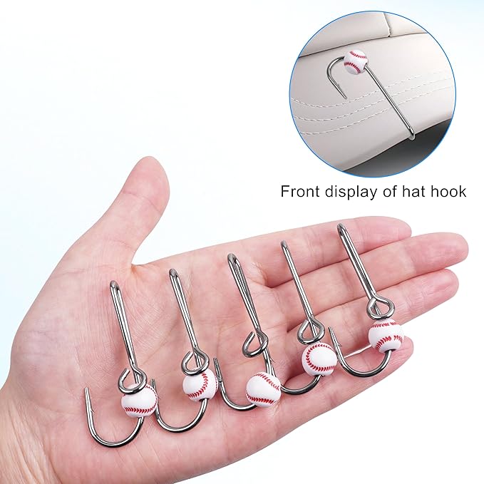 Fishing Hook Hat Pins & Clips - 12PCS Gold/Black Fish Hook Hat Tie Clips for Outdoor