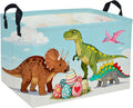 Rectangular Easter Dinosaur Basket Kids Basket Rectangular Cute Storage Bin Organizer Box Room Decor for Home Decor.(Dinosaur family)