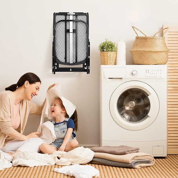 Wall Mounted Ironing Board Height Adjustment, 36 x 12 Inch Fold Down Ironing Board Wall Mount Space-Saving Iron Board with Removable Heat Resistant Cover for Laundry Room, Home, Small Spaces