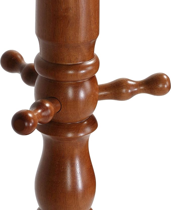 Cortesi Home Rachel Wooden Swivel Coat Rack, Oak