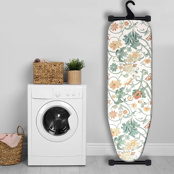 Premium Ironing Board Cover and Pad – Reflective Heat Technology, Heavy-Duty Fabric – Scorch & Stain-Resistant Padding (15″X54″)