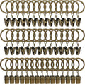 44 Pack Bronze Curtain Rings with Clips, Curtain Hooks Hangers Clip Rings for Hanging Drapes Bows Hat, Drapery Rings 1 in I D, Fits up to 5/8 in Diameter Curtain Rod.