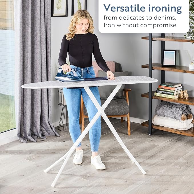 Minky Homecare SureFit Super Soft Ironing Board Cover and Pad with Ultra Thick Felt Backing for Smoother Ironing and Pressing - 54 x 15 inches