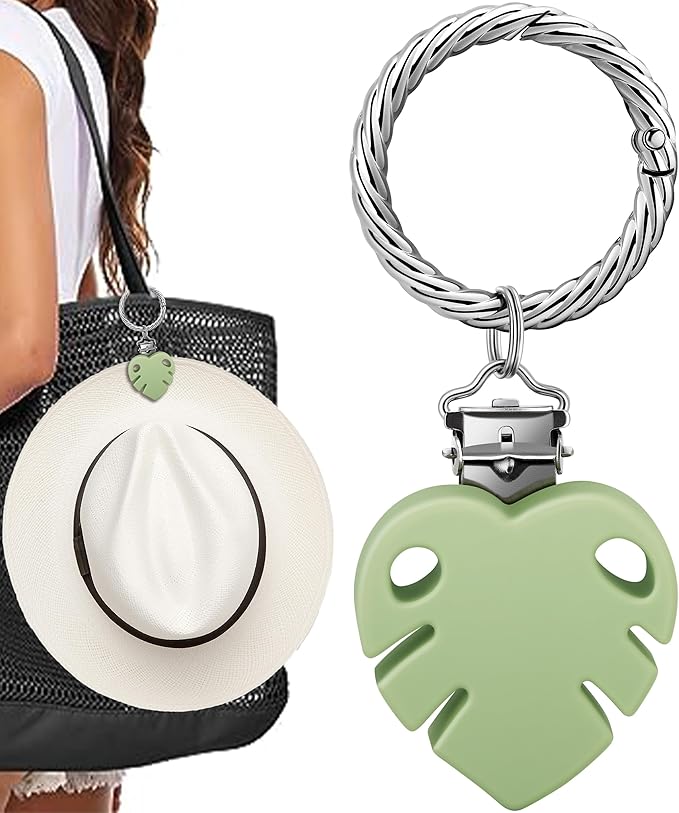 Hat Clip - Hat Holder for Travel on Bag - Silicone Hands Free Hat Clip for Purse Luggage - Protect Hat from Falling