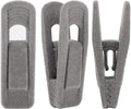 Velvet Hangers Clips 20 Pack, Grey Pants Hangers Velvet Clips, Strong Finger Clips Perfect for Thin Velvet Hangers (Grey)