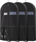Travel Garment Bag with Zipper Pocket, Suit Bag for Suits, Dresses, Coats