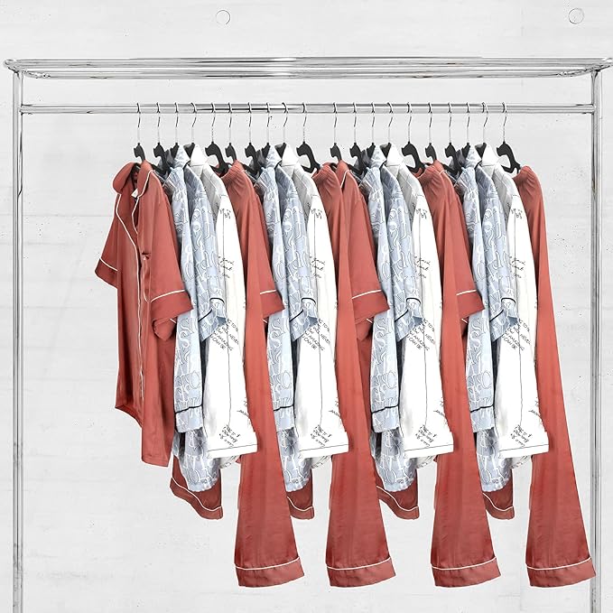 Tinfol 30PC Dry Wet Clothes Hangers with Non-Slip Pads, 16inch Plastic Space Saving Clothes Hanger - Heavy Duty Suit Hanger for Cloth,Underwear, Pants, Shirts and Sweaters