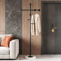 68.9 Inch tall Modern Coat Rack,Black coat tree freestanding heavy duty,Heavy-Duty Metal Coat Rack Stand with Sturdy Marble Base for Entryway,Hallway,Bedroom,Holds Coats Hats Bags Scarves
