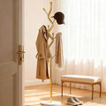 68.9 Inch Tall Modern Coat Rack,Gold Freestanding coat Rack Tree,Heavy-Duty Metal Coat Rack Stand with Sturdy Marble Base for Entryway,Hallway,Bedroom,Holds Coats Hats Bags Scarves