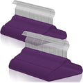 Casafield 100 Velvet Baby Hangers - 11" Size for Infant & Toddler Clothes - Purple