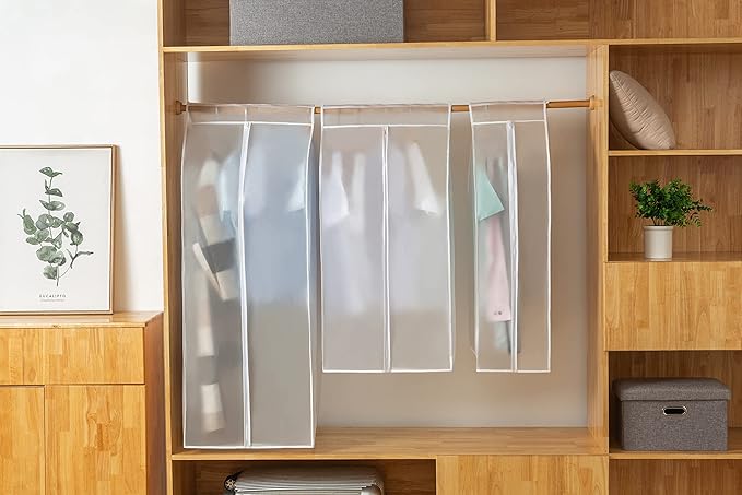 XIAKE Garment Bags M/oth-proof Dust Cover Coat Hanging Clothes Storage Bag Premium Thickened Clothing Organizer Moisture-proof Dust-proof Clothes Cover