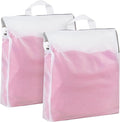Muka 2 Pcs Mesh Laundry Bag with Handles, Side Widening, Large Opening with Zipper.-M