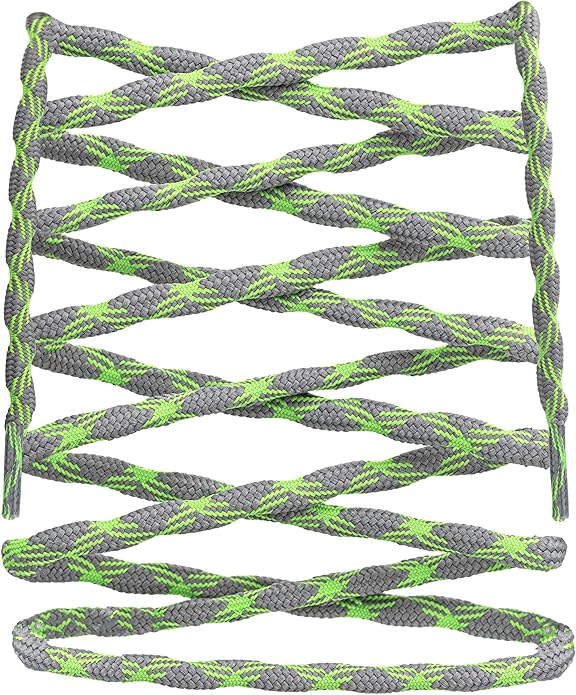 Premium Round Wave Shape Non Slip Heavy Duty Shoe Laces for Hiking Shoes, Boots and Sneakers