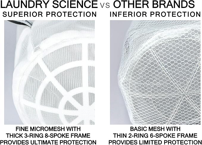Premium Bra Wash Bag – Set of 3 Mesh Lingerie Laundry Bags for Delicates – Protects Bras, Underwear & Intimates in Washing Machine – Durable Zipper Closure – Regular Size