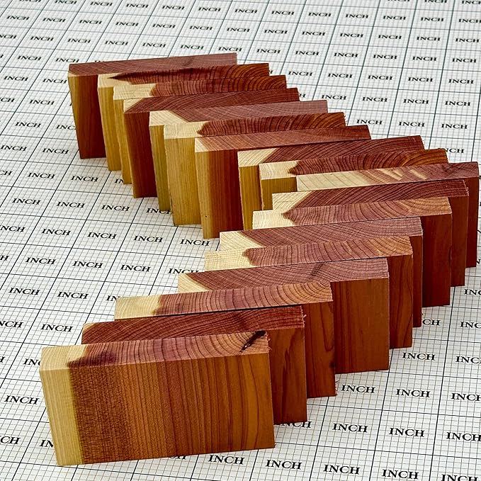 Cedar Blocks for Clothes Storage – Authentic Eastern Red Cedar, Moth Balls Alternative for Indoor Use, Light Cedar Scent, 100% Aromatic Cedar, Naturally Repels Insects, 18 Pack