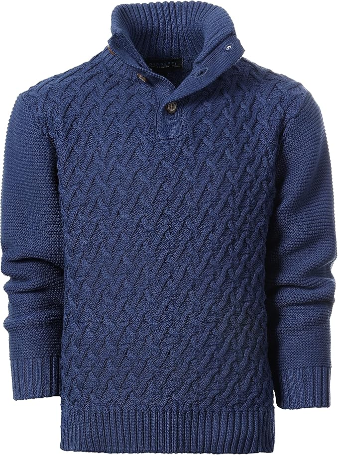 Gioberti Kids and Boys Mock Neck Pullover Knitted Sweater
