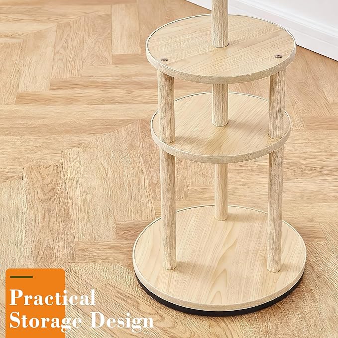 VECELO Coat Rack Freestanding, Entryway Hanger Stand, Umbrella Holder