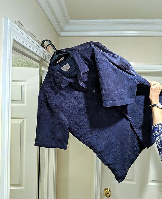 Hanger Catch Over The Door Hook Clothes Hanger Rack. A Laundry Holding Rail Above Door. Makes The top of Your Doors a Great and conveniently Easy Place to Hang Clothes. Keeps Them from Falling!
