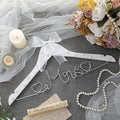 Honeydak Mrs. Wedding Dress Hanger for Bride to Be,Elegant Bridal Hanger for Brides Gowns, Bridal Party Shower Gift,Wedding Gift(White,Pearl)