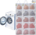Laundry Bra Bag, 2 Pcs Bra Washing Bags, Lingerie Bags for Washing Delicates, Holds 10 D-F Cups Sizes, Underwear Brassiere Washing Bag with Zipper for Laundry Storage