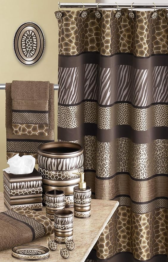 Zahari Home Safari Stripes Stylish Soap Dispenser Modern Classic Luxury Decor Animal Print Western Design Lotion Pump