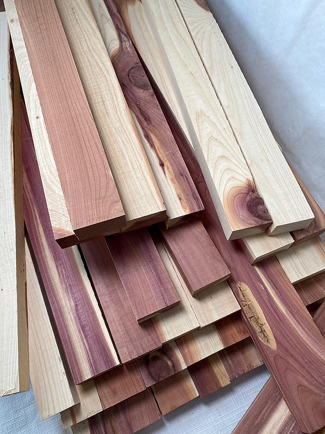 16 Inch Long Aromatic Cedar Wood Boards. Rustic Wood for Crafts…
