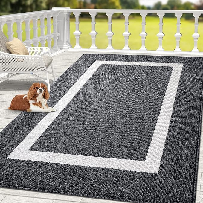 OLANLY Indoor Door Mat, 71x47, Non-Slip Absorbent Resist Dirt Entrance Mat, Washable Low-Profile Inside Entry Doormats for Entryway, Black