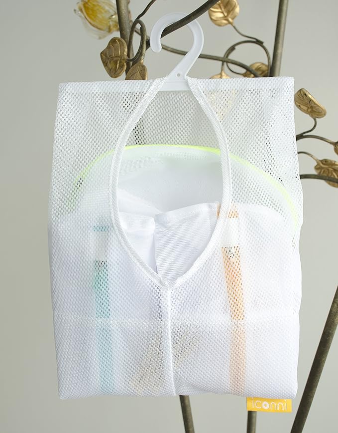 EASY WASH - Large 3D Mesh Laundry Bag Set – Perfect for Bras, Sweaters, Stockings & Delicates, Ideal for Travel, Storage & Laundry. Includes Bonus Organizer Pouch, Durable Mesh, Colorful zippers.