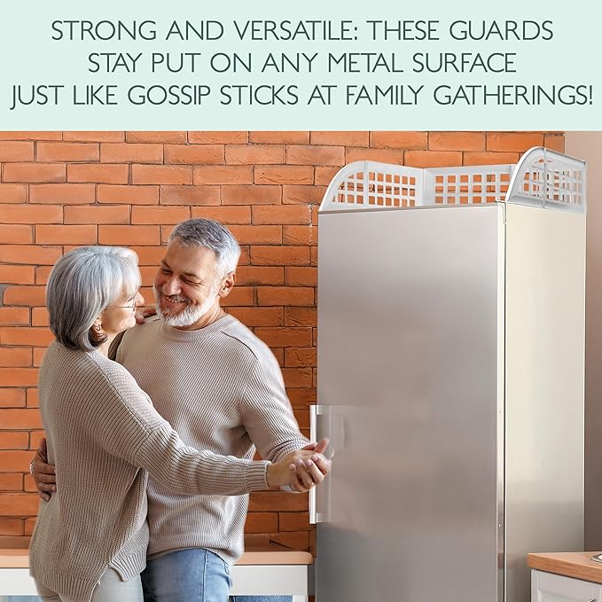 Eltow Laundry Guard with Silicone Gap Cover – Magnetic Fence for Washer and Dryer with 8 Strong Magnets – Prevents Clothes from Falling – Fits Most Machines – Laundry Room Accessory (White)