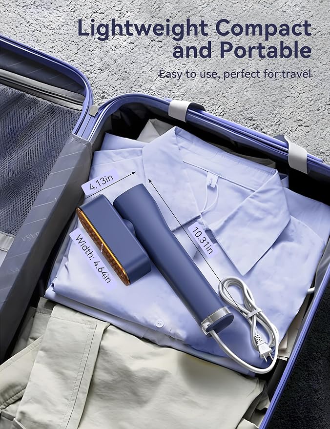 Sundu Portable 2-in-1 Travel Steamer&Iron 25 Min Powerful Continuous Steam,1200W&4 Modes Light Steam Iron for Travel&Home(Vibrant Blue)
