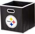 Franklin Sports NFL Storage Bins - Collapsible Cube Container + Basket - NFL Office, Bedroom + Living Room - 11"x11"