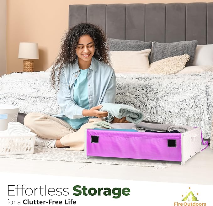 Under Bed Plastic Drawers with Rolling Wheels - Storage Containers with Dual Handles for Easy Access - Space Saving Organizer for Shoes and Clothes