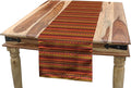 Lunarable Aztec Table Runner, South American Abstract Mexican Peruvian Folk Art Elements Ethnic Boho, Rectangle Scarf for Dining Room Kitchen Table Setting Decor, 12" x 90", Pink Green Orange
