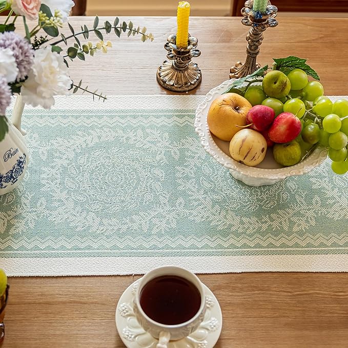 Table Runners 119 Inches,Waterproof Boho Table Runner with Tassel Fringe,Table Runner for Party Coffee Table